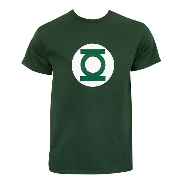 Green Lantern Men's Dark Green Logo T-Shirt-Medium
