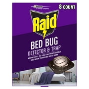 Raid Bed Bug Detector & Trap, For Home or Travel, 8 Count