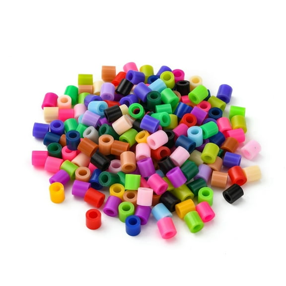 PE Beads DIY Melty Beads Tube Mixed color 5x5mm Hole: 3mm