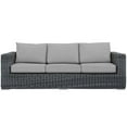 thumbnail image 3 of Modway Summon Outdoor Patio Sunbrella® Sofa in Canvas Gray, 3 of 5