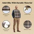 thumbnail image 4 of Wegreeco 3 Pack Adult Bibs with Plaid Waterproof Clothing Protector, 3 Count, 4 of 7
