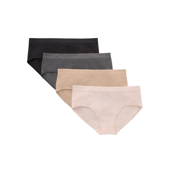 Tween Underwear Hipster, 4-Pack, Seamless Panties, Stretch
