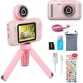 thumbnail image 1 of Cámara para niños, cámara para niños con trípode, lente giratoria de 180°, fotos de 40 MP y video HD de 720 P/pantalla IPS de 2,4 pulgadas, buen regalo para niños de 3 a 10 años, azul, 1 of 5