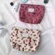 thumbnail image 5 of 2 uds bolsa de maquillaje de terciopelo rosa flor bolsa de cosméticos para mujer, bolsas de maquillaje de lona de gran capacidad accesorios de bolsa de aseo de viaje, 5 of 5