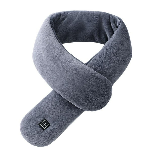 Bufanda Calentada Eléctrica Calentador Cuello USB para Ciclismo Camping (gris)