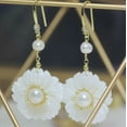 thumbnail image 2 of EOEMY Natural White Facial Makeup Freshwater Pearl Earrings, 2 of 2