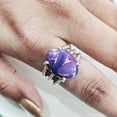 thumbnail image 2 of Natural Purple Copper Turquoise Ring, Turquoise Ring, December Birthstone, 3 Twisted Band, 925 Sterling Silver, Womens Ring, Christmas, Thanksgiven, Handmade, Statement Jewelry, Natural Turquoise Ring, 2 of 6