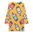 thumbnail image 5 of Bubble Tea Pattern Long Sleeved Dress dresses ladies summer elegant dresses plus sizes, 5 of 5
