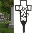 thumbnail image 4 of Cruz Arte Duelo Estatua Impermeable Hueco Recuerdo Regalos Con Corazón MDOD01 Sunnimix Estaca de cruz de cementerio, 4 of 8