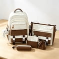 thumbnail image 3 of Fgnfyis Backpack for Men Trendy Campus 5 Piece Daypack Bundle Women Casual School Backpack Coffee, 3 of 3