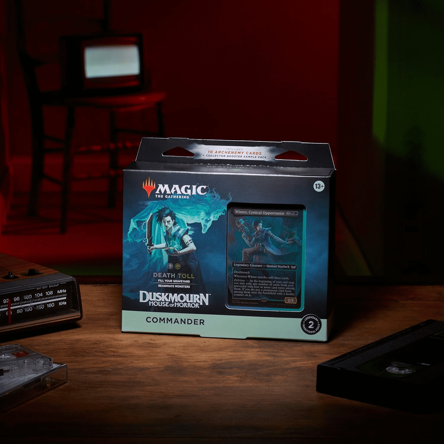 Magic: The Gathering Duskmourn: House of Horror Commander Deck - Death Toll  (100-Card Deck, 2-Card Collector Booster Sample Pack + Accessories) -  Walmart.com