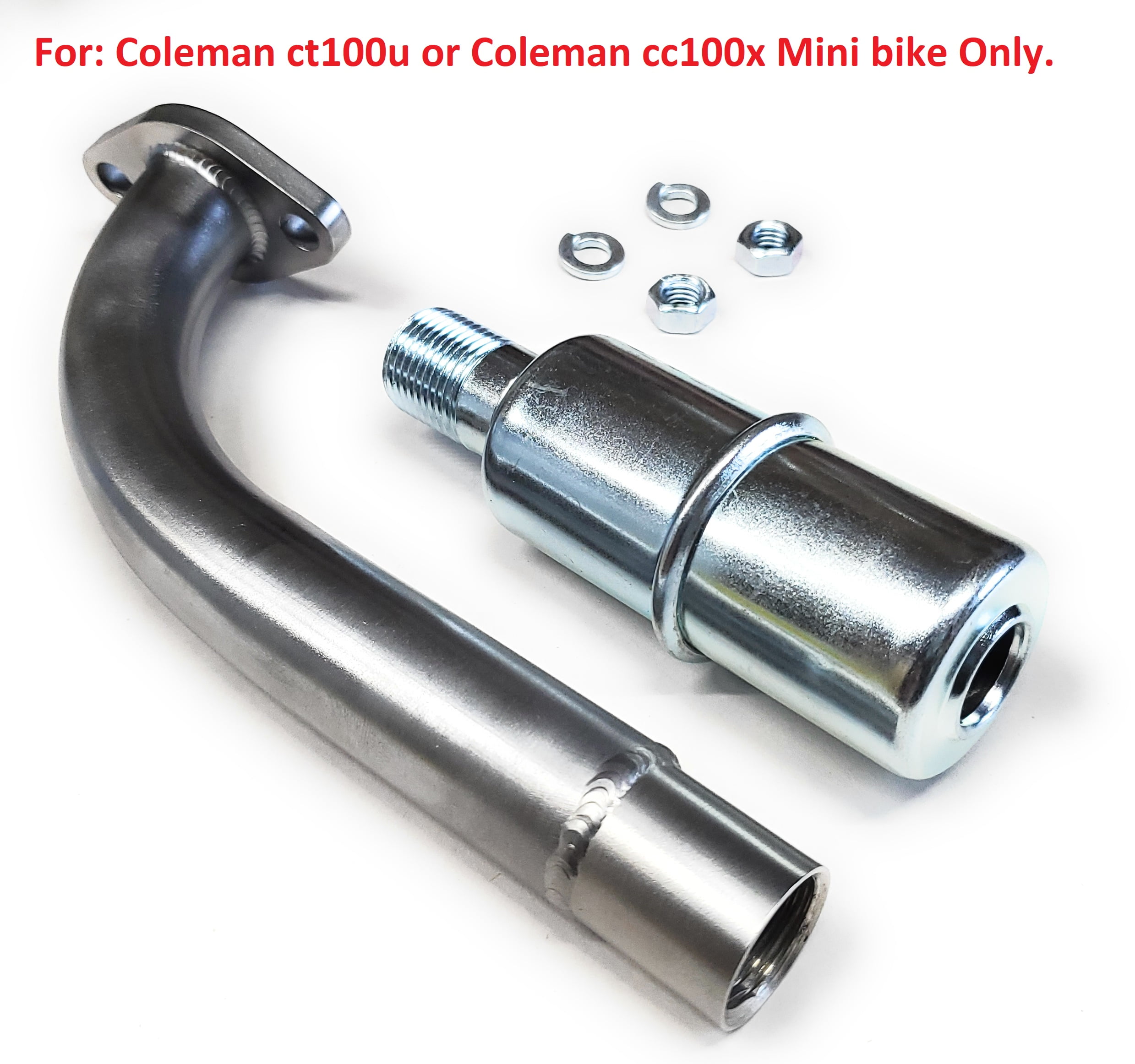 Exhaust With Muffler for: Coleman ct100u or Coleman cc100x Mini bike
