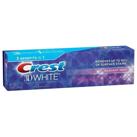 Crest 3D White Toothpaste Radiant Mint 4.8 oz (3 pack)