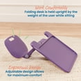 thumbnail image 6 of ECR4Kids The Surf Folding Portable Activity Lap Desk, Large, Adjustable, Flexible Seating, Eggplant, 6 of 9