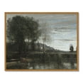 thumbnail image 6 of Drsoum Vintage Farmhouse Lake Cattle Wall Art 11x14in Natural Framed Rustic Retro Countryside Landscape Prints Classic Decorations for Bathroom Bedroom, 6 of 6