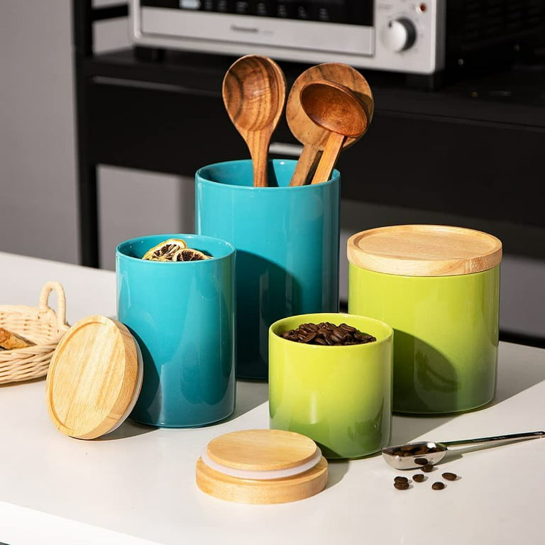SWEEJAR Kitchen Canisters Ceramic Food Storage Jar Set, Stackable