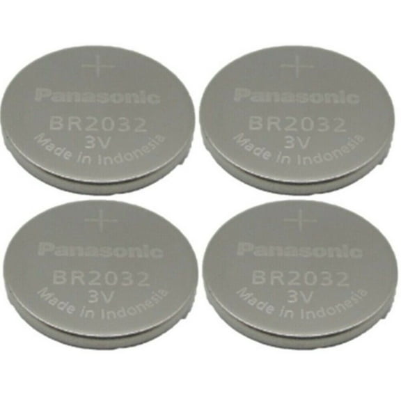 4-Pcs -- Panasonic BR2032 3v Lithium Coin Cell Battery -