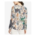 thumbnail image 2 of RACHEL ROY $89 Womens New 1288 Beige Floral Long Sleeve Blouse Top 0 B+B, 2 of 4