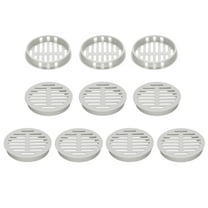 Uxcell 10Pcs 60mm/2.4in Air Vents Round Soffit Vents, Light Grey Soffit Vent Cover for Bathroom