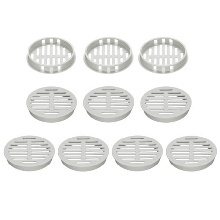 Uxcell 10Pcs 60mm/2.4in Air Vents Round Soffit Vents, Light Grey Soffit Vent Cover for Bathroom