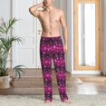 thumbnail image 2 of Sigee Snowflakes And Christmas print Men's Pajama Pants Lounge Sleep Bottoms with Elastic Waistband and Pockets-Small, 2 of 6