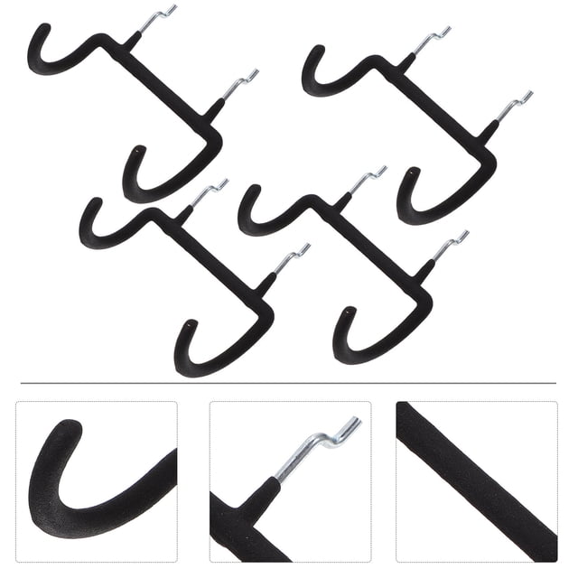 OULII 4 Pcs Supports de Perceuse Multifonctionnels en Panneau Perforé Acier Noir pour Professionnels dans les Solutions de Rangement