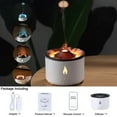 GARENAS 300ml Volcanic Flame Humidifier Flame Diffuser Volcano Lamp
