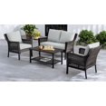 thumbnail image 1 of HOMETRENDS Belmont 4-Piece Patio Conversation Set, 1 of 8