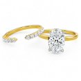 thumbnail image 2 of vylahjewellery Oval Moissanite Ring, Hidden Halo Engagement Ring for Women, Wedding Bridal Set Ring with Open Matching Band, 2 of 5