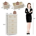 thumbnail image 3 of Crestlive Products Beige 6-Drawer Dresser Chest Vertical Tower, 3 of 8
