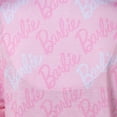 thumbnail image 5 of Barbie Women's Doll Logo Tossed Sleep Collared Button Down Long-Sleeve Pajama Set, 5 of 7