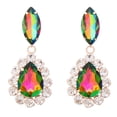 thumbnail image 5 of QIQUWOHUL Long Full Rhinestone Teardrop Crystal Dangle Chandelier Drop Earrings Fashion Jewelry（six Color）, 5 of 5