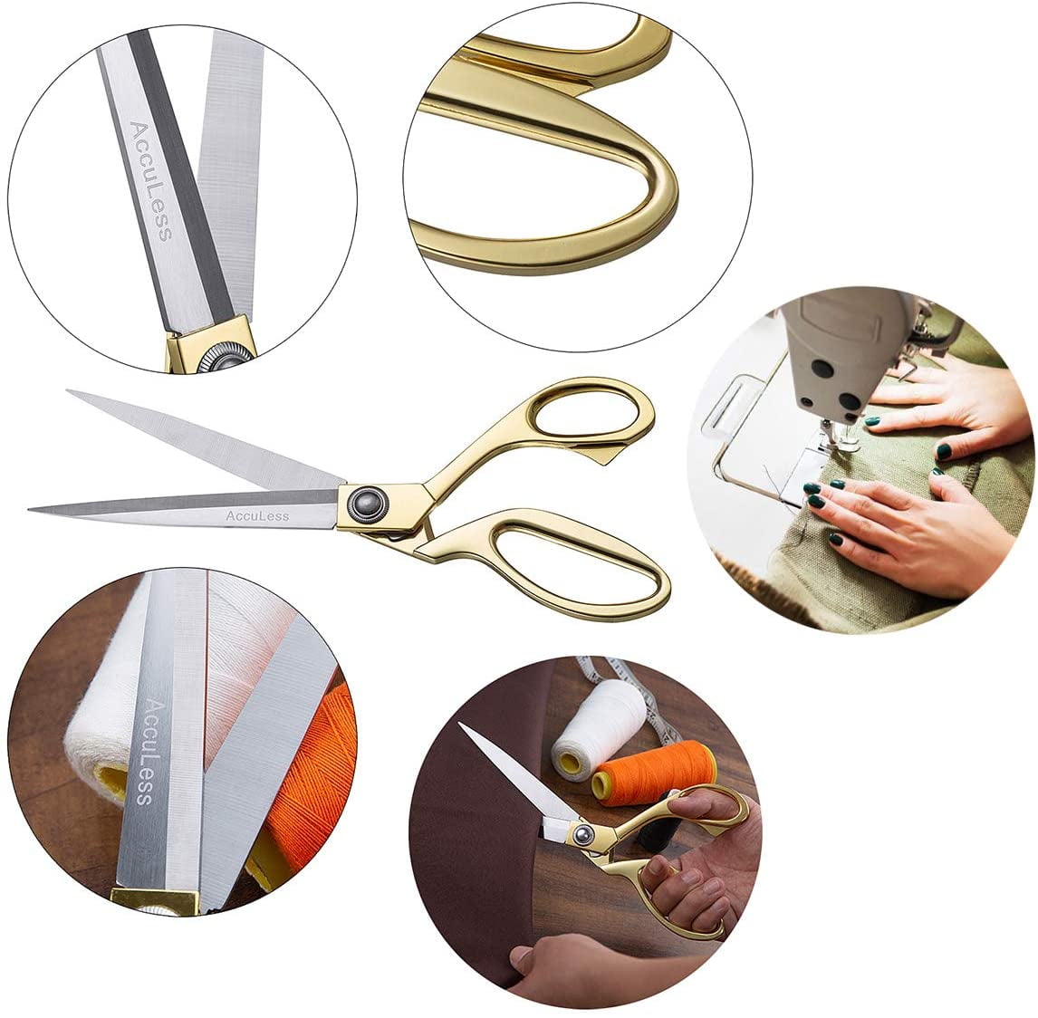 Highgradelife2018 Highgradelife Gold 10.5 Sharp Tailor Scissors