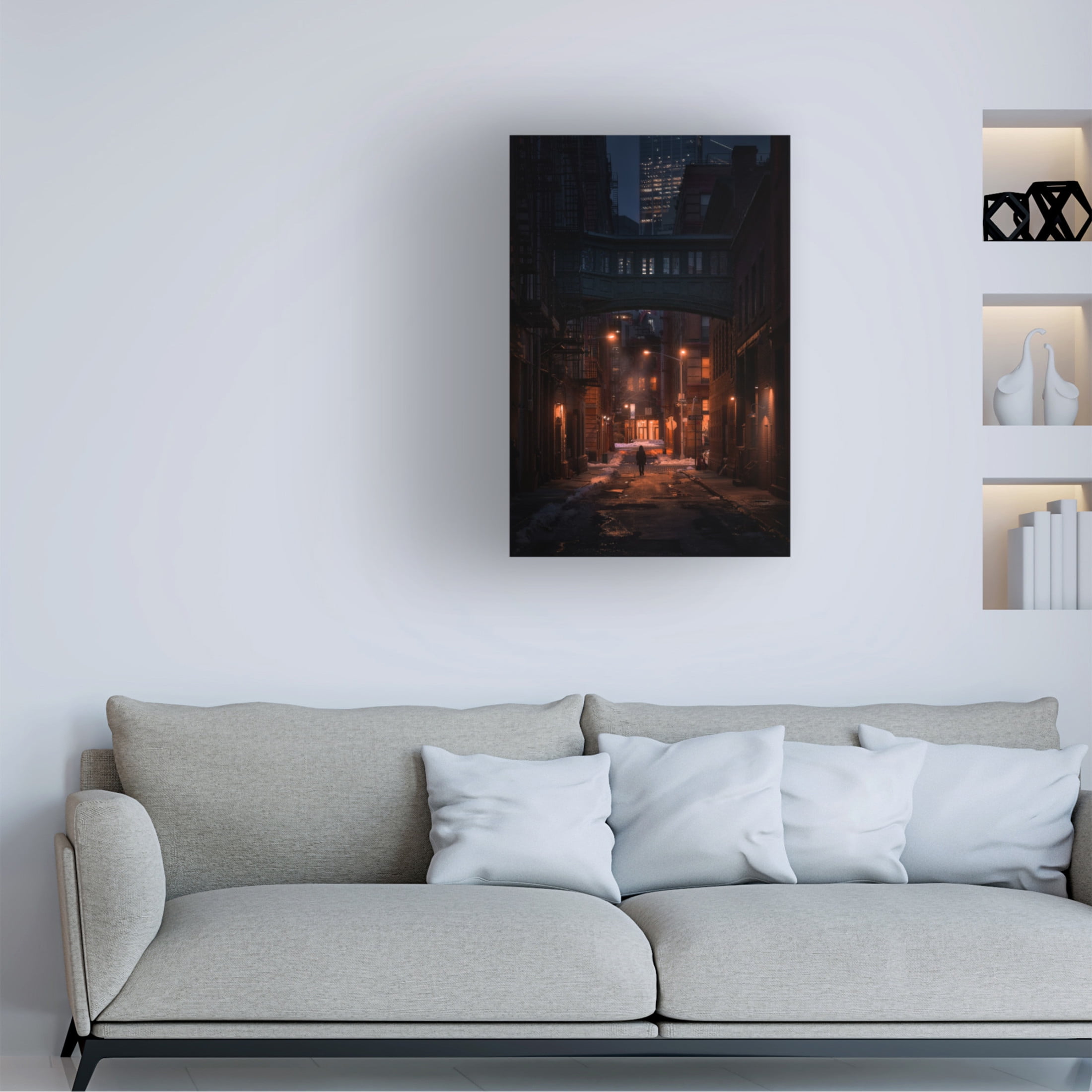 Trademark Fine Art Javier de la Under the Skybridge Canvas Wall Art