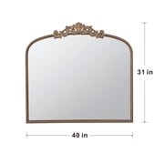 A&B Home Gold Arch Mirror with Metal Frame, 40x31 Wall Decor