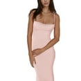 thumbnail image 3 of Faithtur Women's Bodycon Long Dress Spaghetti Strap Square Neck Midi Dress Backless Party Dress, 3 of 9