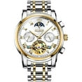 thumbnail image 1 of OLEVS Men's Classic Mechanical Watch Waterproof Business Stainless Steel Strap Watch Skeleton Automatic Mechanical Watch, 1 of 1