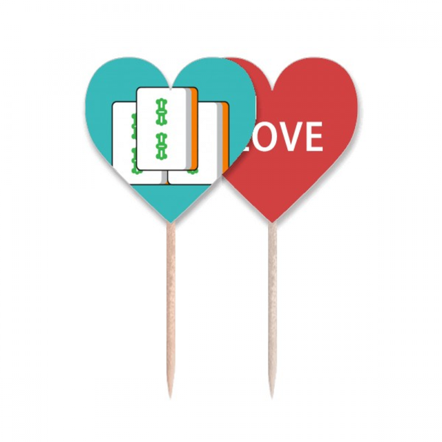 Barra superpuesta de Mahjong Unbranded Palillos de dientes bandera etiqueta de amor selección de pastelitos