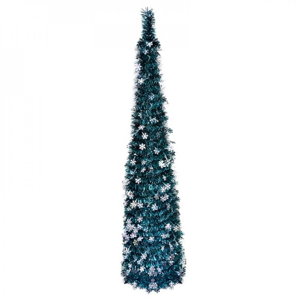 Hazel Christmas Tree Collapsible Popup Sequin Tinsel Artificial