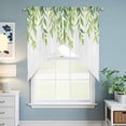 thumbnail image 6 of Swag Valance Curtains for Windows, Summer Leaves Light Filtering Kitchen Curtains with Rod Pocket, Seasonal Green Nature Plants Aesthetic Window Treatment Valances for Living Room, 28x36 - 2 PCS, 6 of 9