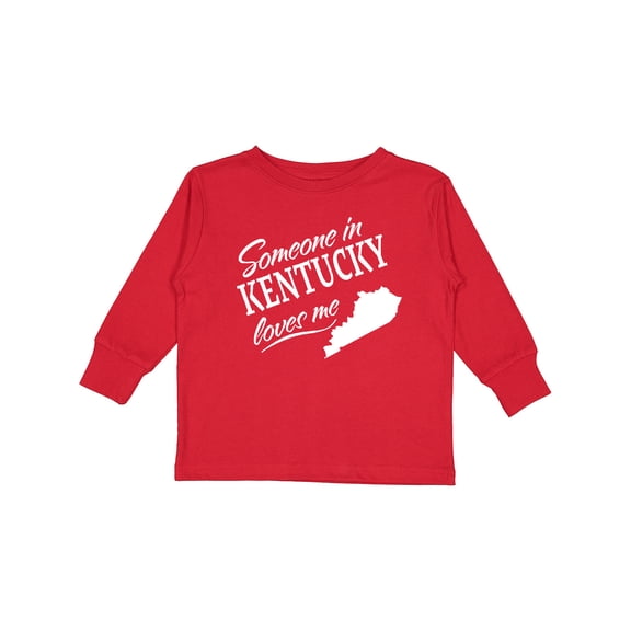 Inktastic Someone in Kentucky Loves Me Boys or Girls Long Sleeve Toddler T-Shirt
