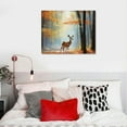 thumbnail image 4 of ARISTURING  Deer Autumn Forest Wall Art for Living Room, Beautiful Sika Wild Animal in Morning Canvas Prints with Falling Leaves, Sweet Scenic Landscape Picture Decor, 4 of 4