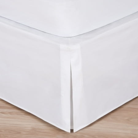 King Size White Luxury Hotel Bed Skirt: Tailored Pleat, 14 ...