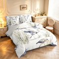 thumbnail image 2 of Erosebridal Coastal Heron Animals 7-Piece Twin Bedding,Rustic Wildlife Bedding Comforter Set,White Blue,Light Gray Reversible, 2 of 7