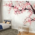thumbnail image 2 of Peel and Stick Wallpaper Cherry Blossom Tree Full Bloom Soft Pink Flowers Branches Modern Art Wall Mural Decor Self Adhesive and Removable 100in x 144in, 2 of 8