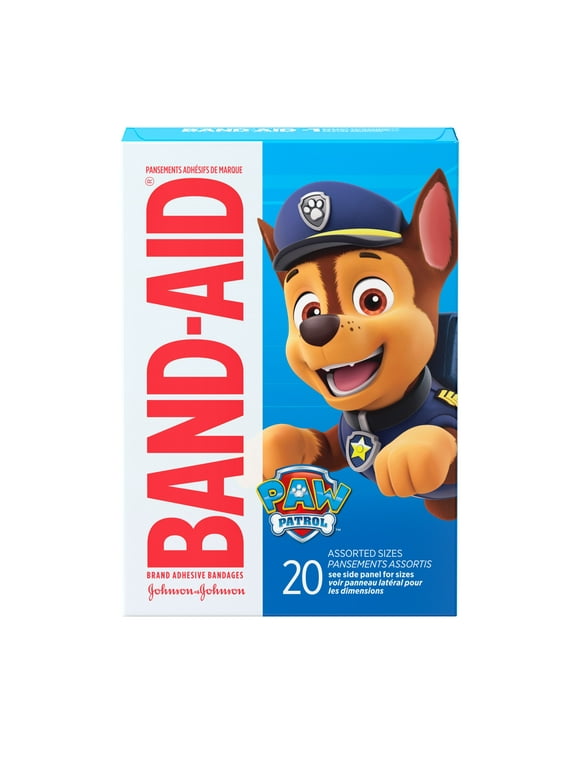 Band-Aid Bandages for Kids, Nickelodeon Paw Patrol,Assorted, 20 ct