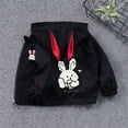 thumbnail image 2 of EnJoCho Toddler Boys Girls Cute Bun𝗇y Graphic Hooded Jacket Long Sleeve Zip Up Windproof Coats Outdoor Hiking Jacket Baby Windbreaker Rain Coat, 2 of 7