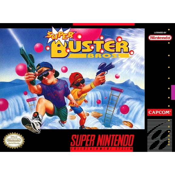 Restored Super Buster Bros. (Super Nintendo, 1992) SNES Shooting Game (Refurbished)