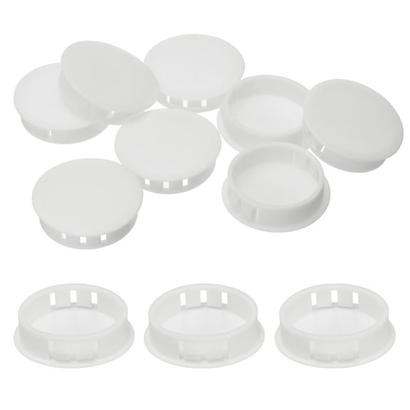 Uxcell 8pcs Nylon Hole Plugs,1-1/2"(38mm) Round Drill Screw Hole Plugs Covers, White