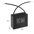 thumbnail image 2 of Uxcell 58x28x50mm 15uF 450V AC 2 Wires CBB61 Ceiling Fan Capacitor, 2 of 5